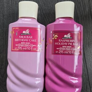 Bath & Body Works Milk Bar Body Wash Set - Pink and Raspberry